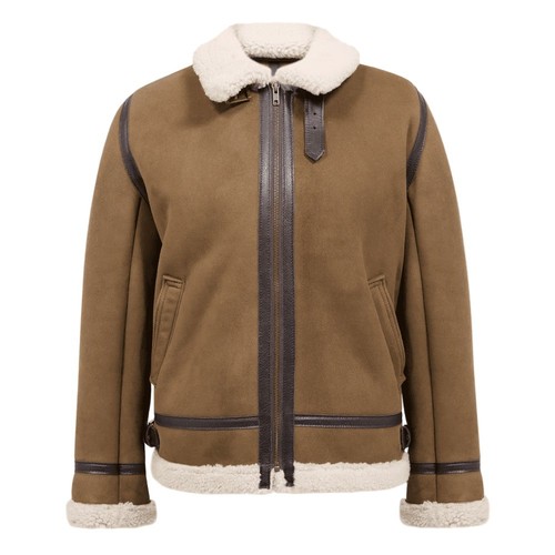 Men brown genuine - men's, sheepskin