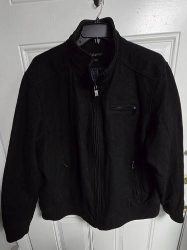 Calvin klein black wool blend - wool,