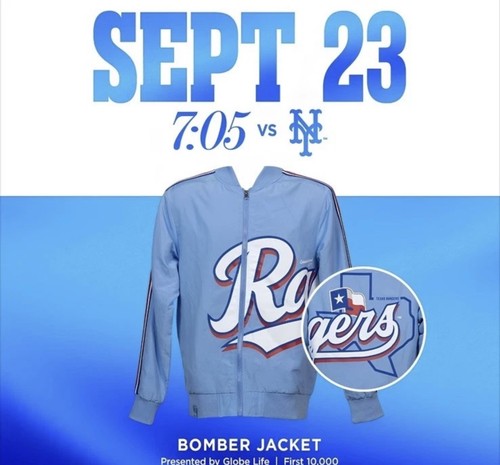 Texas rangers bomber - texas, jacket