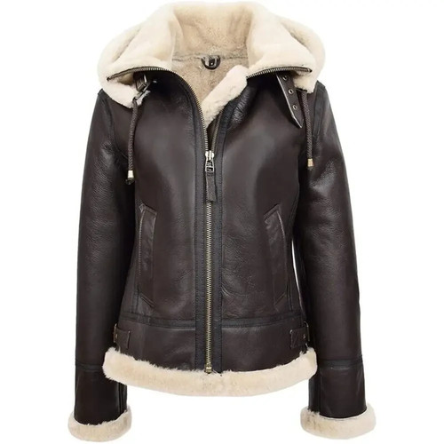 Sheepskin jacket white real - jacket,