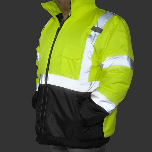 Vis class safety jacket - hi-vis,